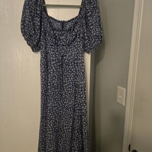Floral Blue Women's Dress